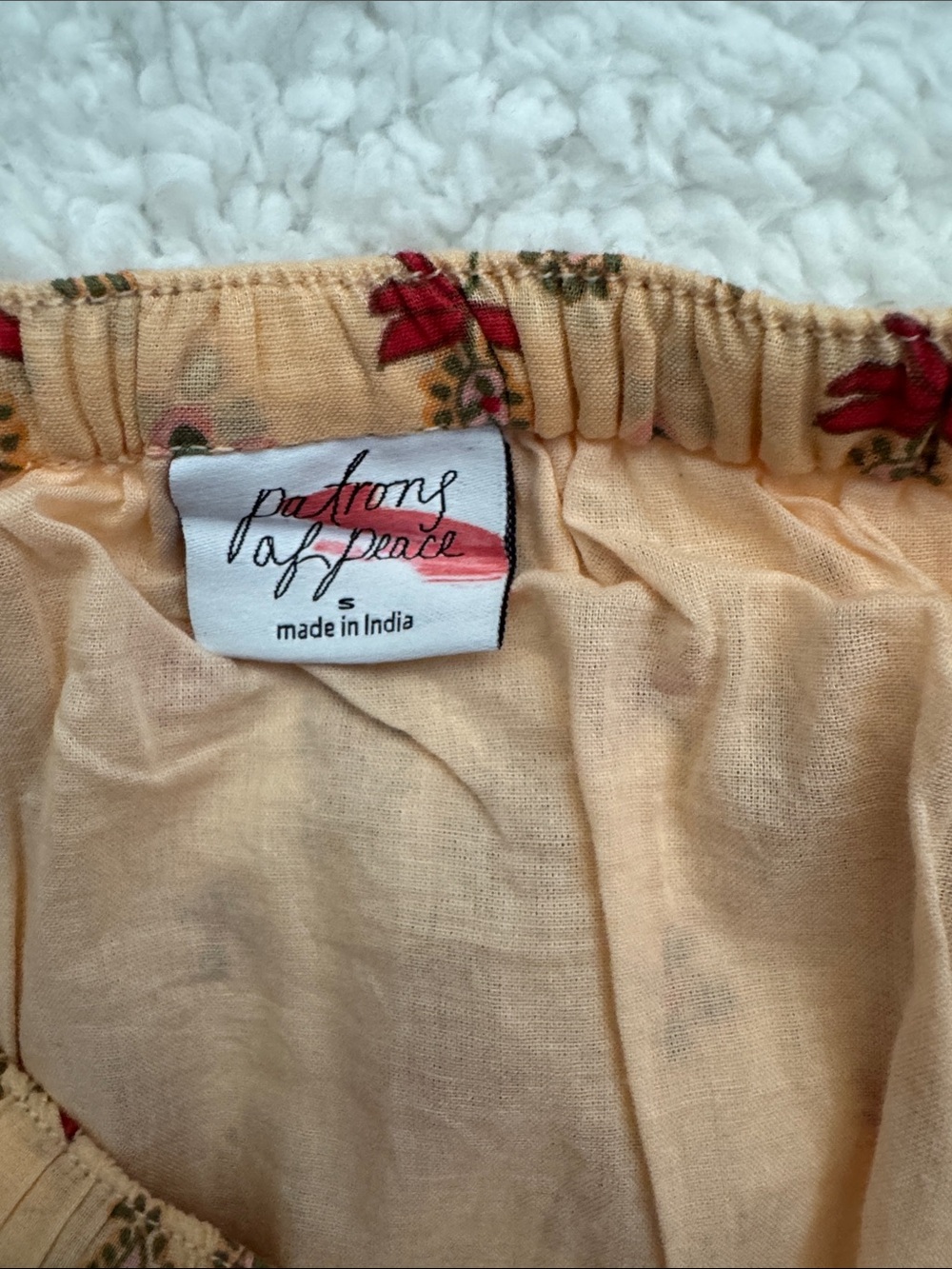 Patrons of Peace Peach Floral Maxi Skirt - Picture 4 of 7